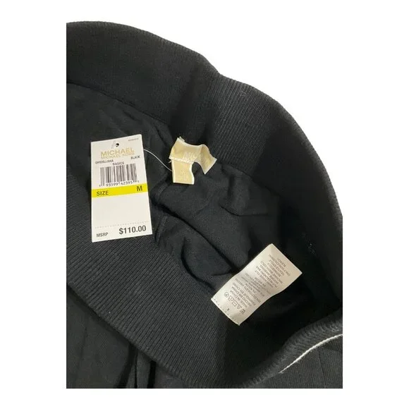 Michael Kors MK Lightweight Joggers Black/White Sweats Womens Size M/L NWT - Picture 3 of 8